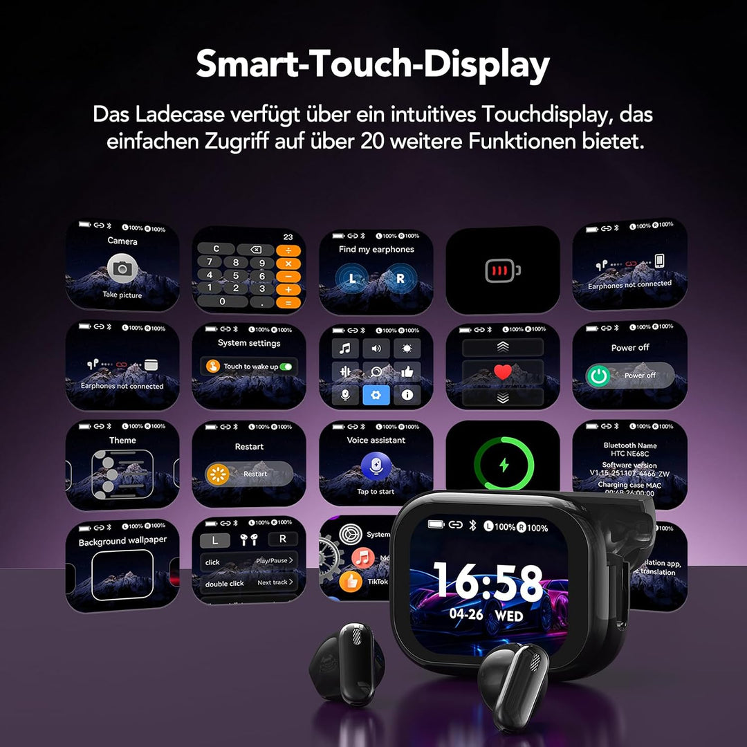 NE68 AI übersetzer kopfhörer, kopfhörer übersetzer echtzeit, 3-in-1 Bluetooth 6.0 übersetzungskopfhö