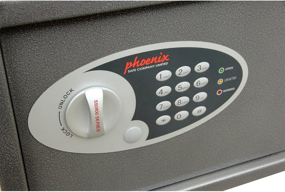 Phoenix SS0804E Vela Home & Office Safe Möbeltresor Kompaktsafe mit Elektronikschloss, HxBxT: 50 x 3