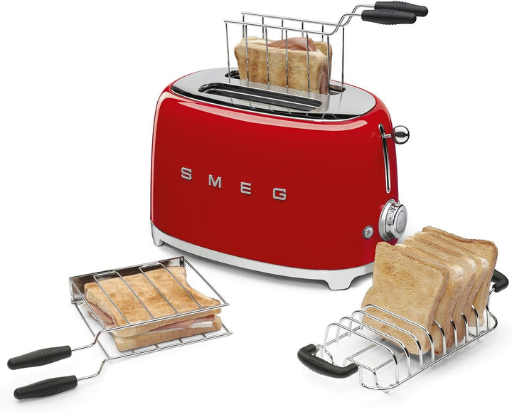 Smeg TSF01RDEU Toaster 2 Scheiben, rot