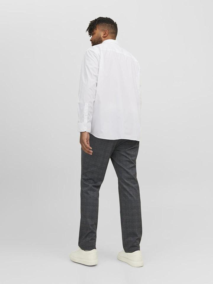 JACK&JONES PLUS Damen Jjjoe Shirt Ls Plain Pls Hemd 4XL Weiss, 4XL Weiss