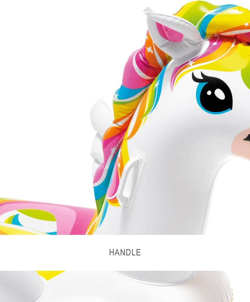 Badeinsel Luftmatratze Einhorn 201x140x97cm für Pool Badesee