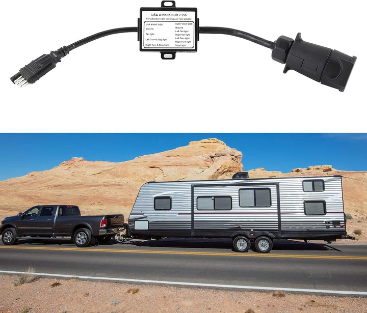 anhängerstecker konverter Trailer Plug Kabel, european Trailer Connector Light Converter US 4 Pin au