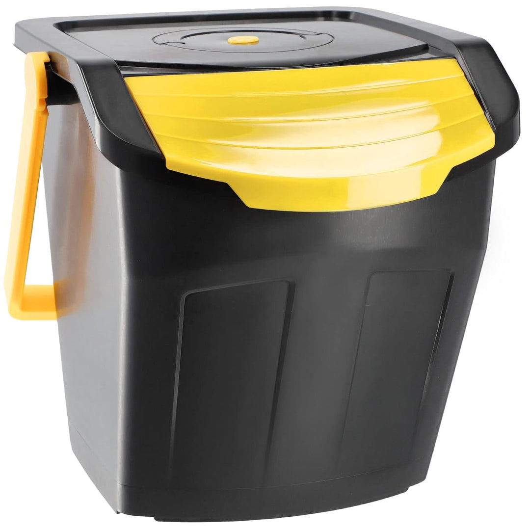 KADAX Recycling-Eimer, 25L Mülleimer mit Deckel, Abfalleimer-Set für leichte Mülltrennung, Abfallsam