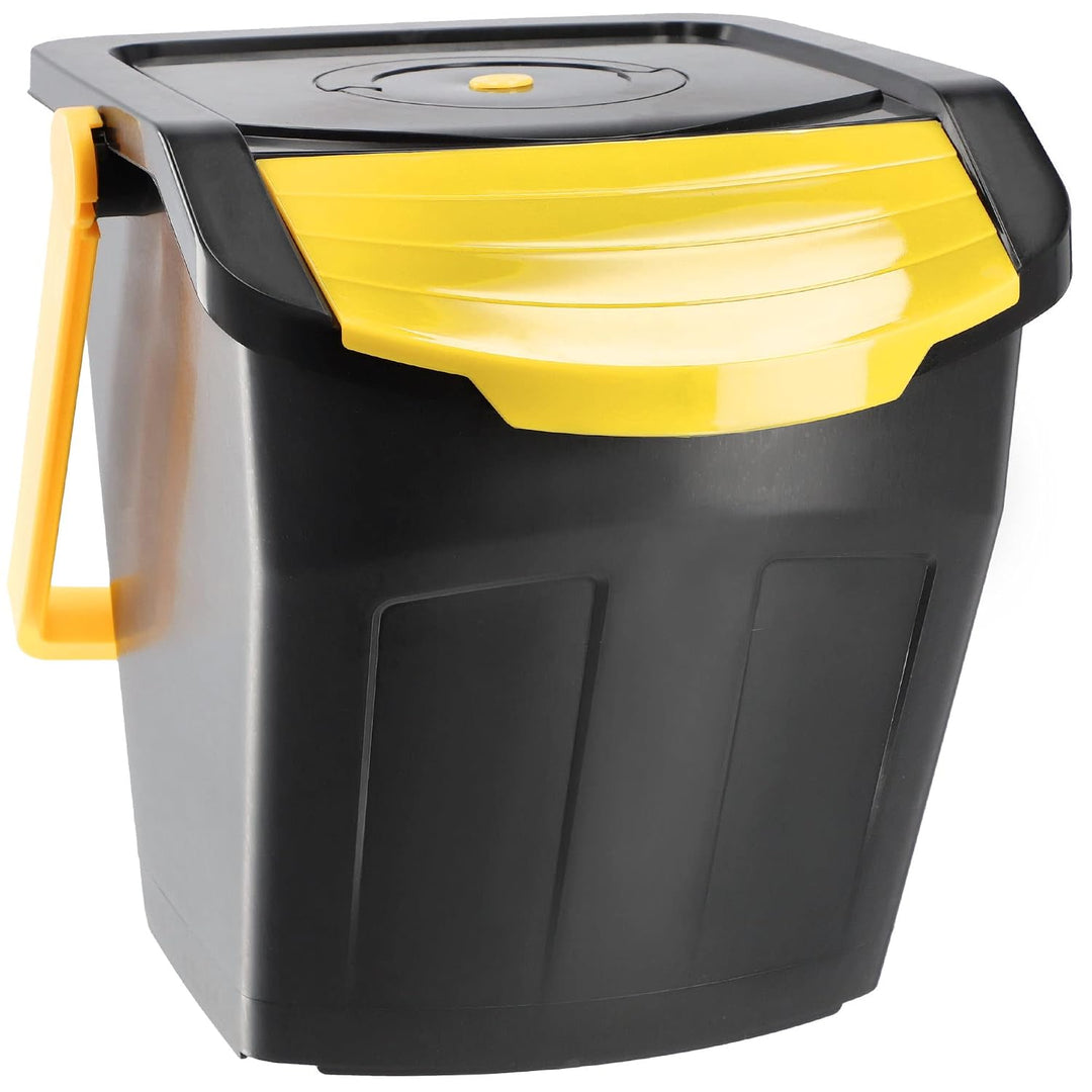 KADAX Recycling-Eimer, 25L Mülleimer mit Deckel, Abfalleimer-Set für leichte Mülltrennung, Abfallsam