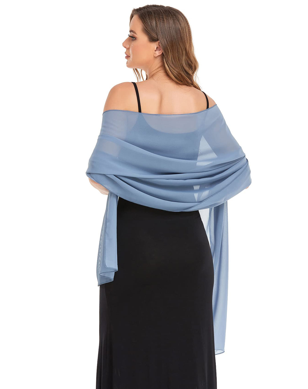 Damen Pashmina-Schal 79*18‘’ Dusty Blue, 79*18‘’ Dusty Blue