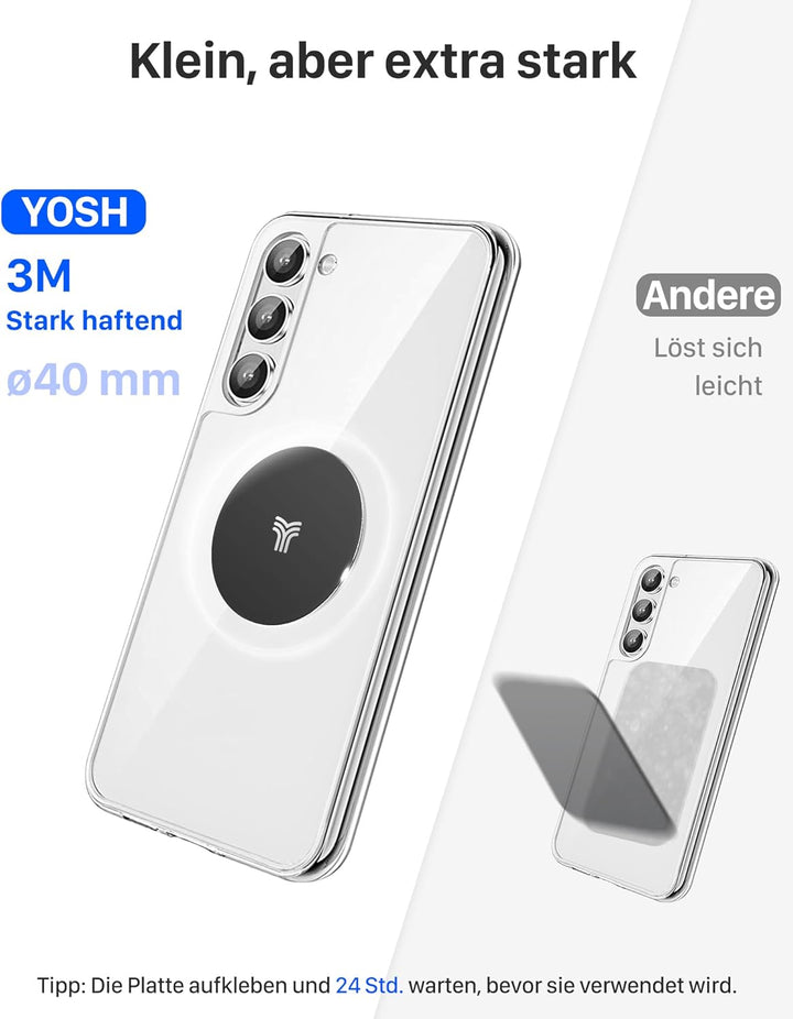 YOSH Handyhalterung Auto Magnet Lüftung, Magnetische für Lüftungsgitter, Ultra-Kompakt Handyhalter A