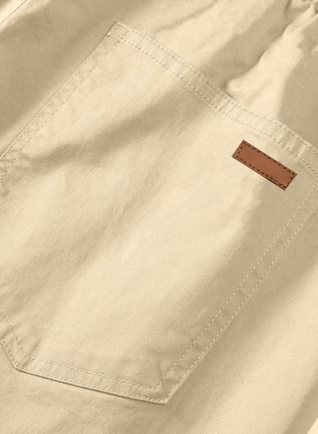JMIERR Kurze Hosen Herren Baumwolle Cargo Shorts Herren Sommer Freizeithose mit Taschen S E Apricot,