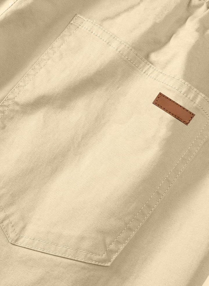JMIERR Kurze Hosen Herren Baumwolle Cargo Shorts Herren Sommer Freizeithose mit Taschen S E Apricot,
