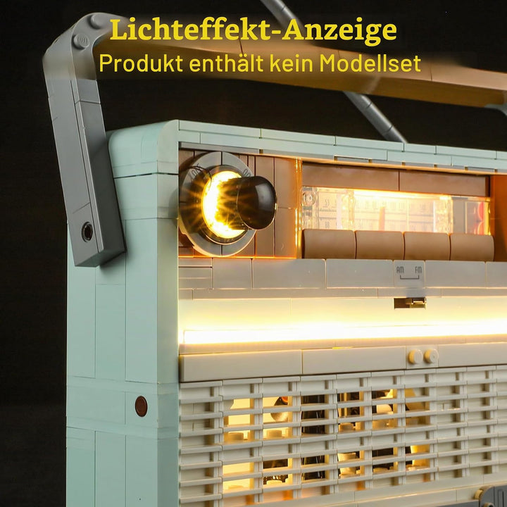 GEAMENT LED Licht-Set Kompatibel mit Lego Retro-Kofferradio - Beleuchtungsset für Icons 10334 Retro