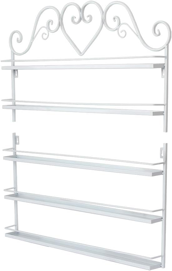 Meisax 5 Ebenen Metall Nagellack Ständer Kosmetik Organizer 5 Ablagen Wandregal Lippenstiftständer A
