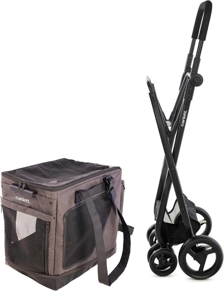 Carlett - Cube P Ruby | 3 in 1 Transporttasche für Tiere | Roulette Transporttasche | Security Frein