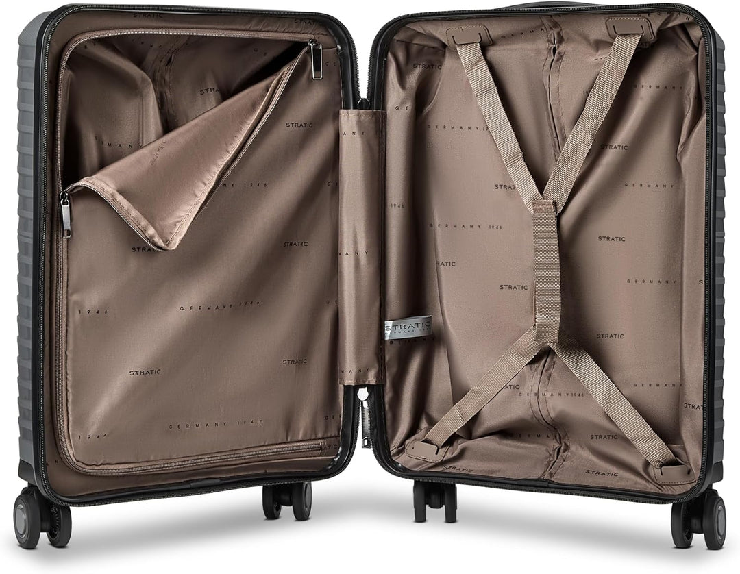 Stratic Kabinen-Koffer für Damen und Herren | Kleiner Cabin-Trolley 37 x 20 x 55 cm aus hochwertigem
