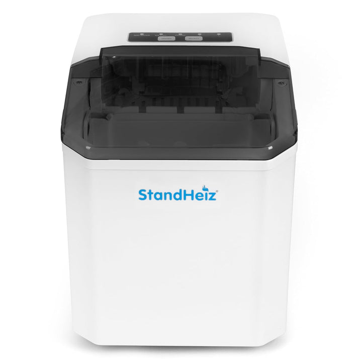 Eiswürfelmaschine Weiss 230 V – Kompakter Ice Maker mit Selbstreinigungsfunktion, 12 kg / 24 h, leis