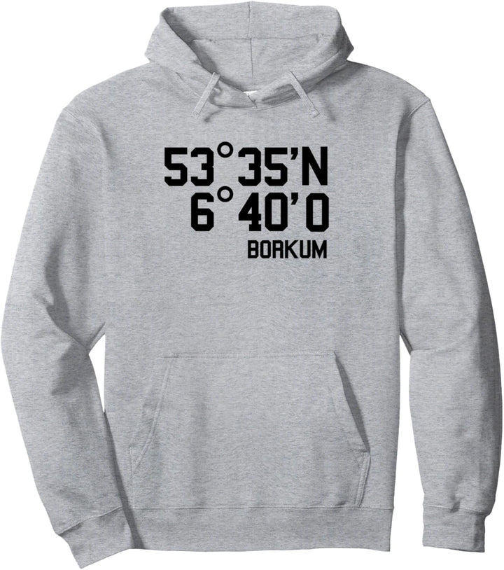 Borkum Koordinaten Shirt Insel Urlaub Geschenk Pullover Hoodie