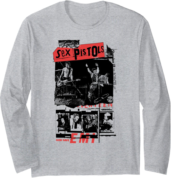 Sex Pistols Offizielle klassische Fotocollage Langarmshirt