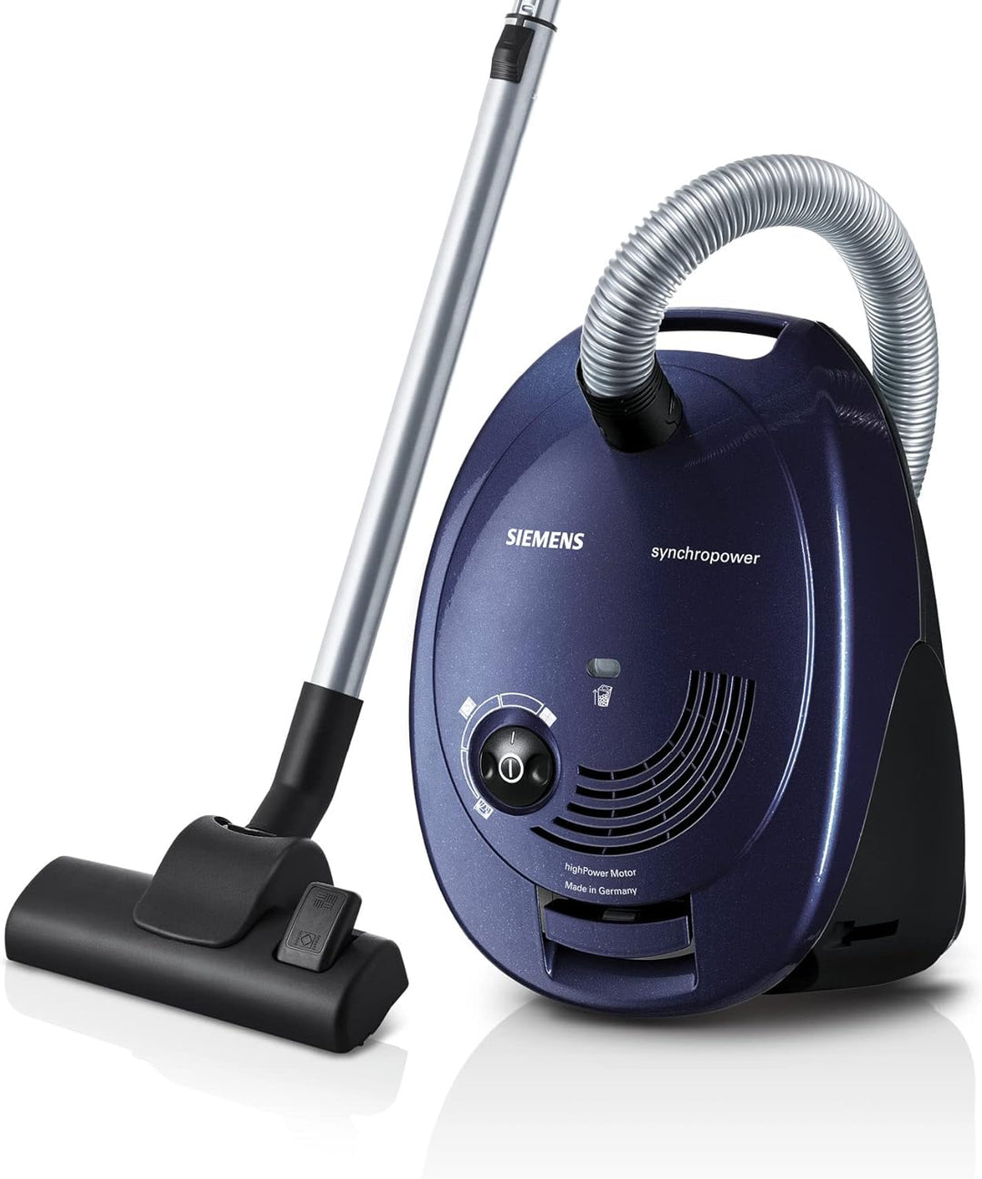 Siemens Staubsauger mit Beutel synchropower VS06A111, Bodenstaubsauger, Hygiene-Filter, Bodendüse fü