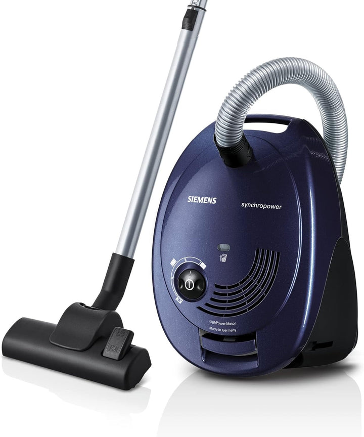 Siemens Staubsauger mit Beutel synchropower VS06A111, Bodenstaubsauger, Hygiene-Filter, Bodendüse fü