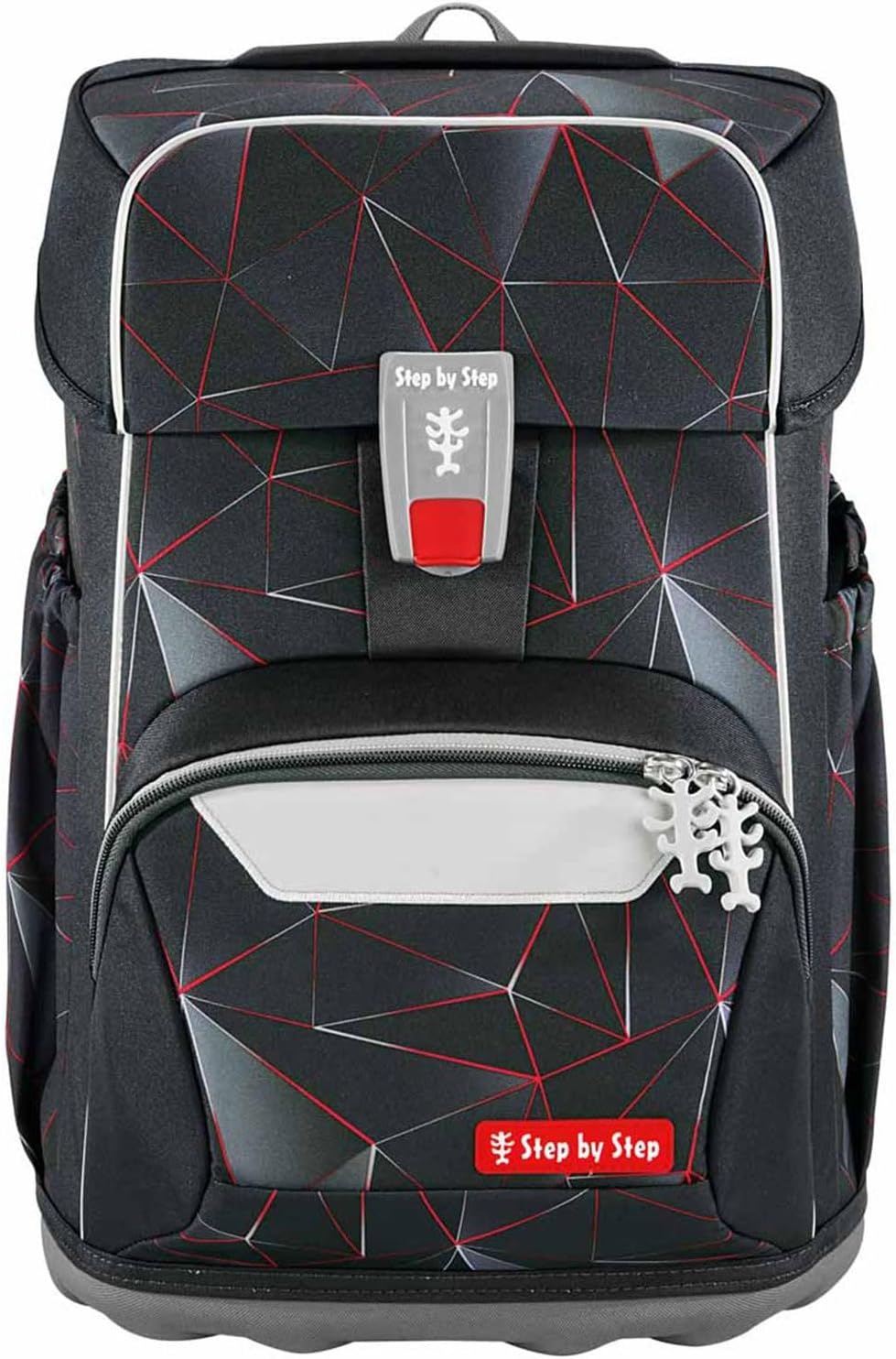 Step by Step Giant Schulranzen-Set „Dragon Drako“, 5-teilig, rot, ergonomischer Tornister mit Reflek