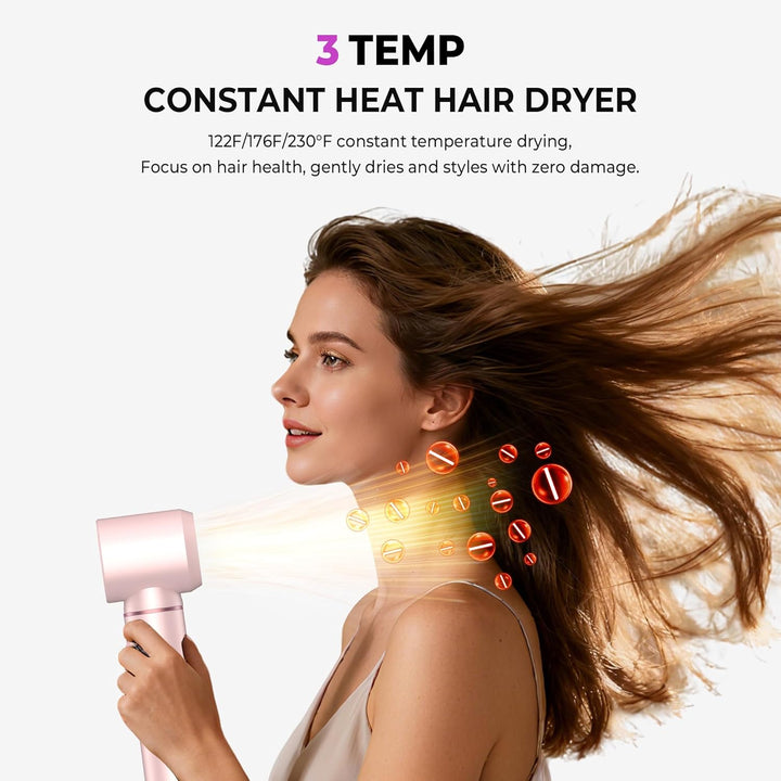Hairstyler 5 in 1 Airstyler Haarstyler mit Luft Lockenstab Föhn Thermal Brush Glättbürste Set, Multi