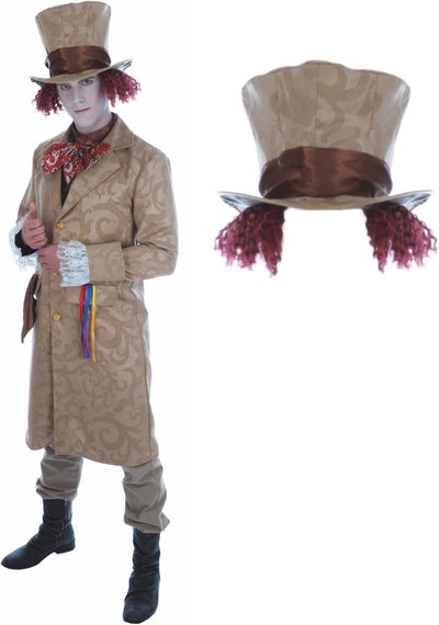 Fun Shack Mad Hatter Kostüm Herren, Verrückter Hutmacher Kostüm Herren, Der Hutmacher Kostüm Herren,