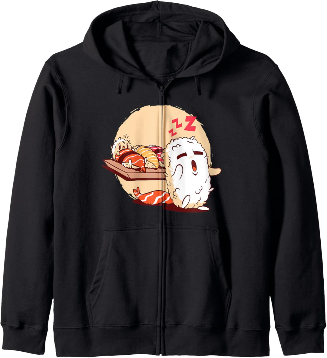 Kawaii-Schlafwandel-Sushi - Lustiger japanischer Anime-Manga Kapuzenjacke