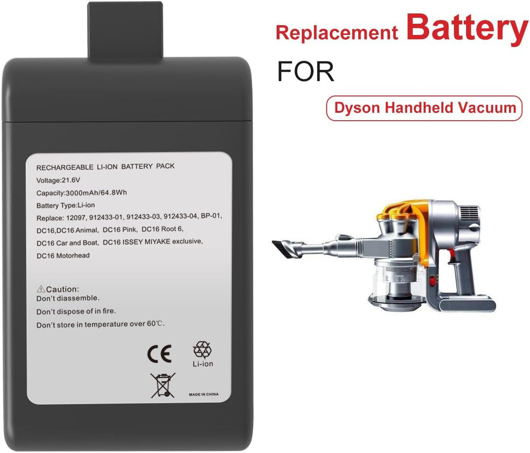 ARyee DC16 Akku kompatibel mit Dyson DC16, DC12, DC16 Animal, DC16 Root-6-Handstaubsauger, Ersatz fü