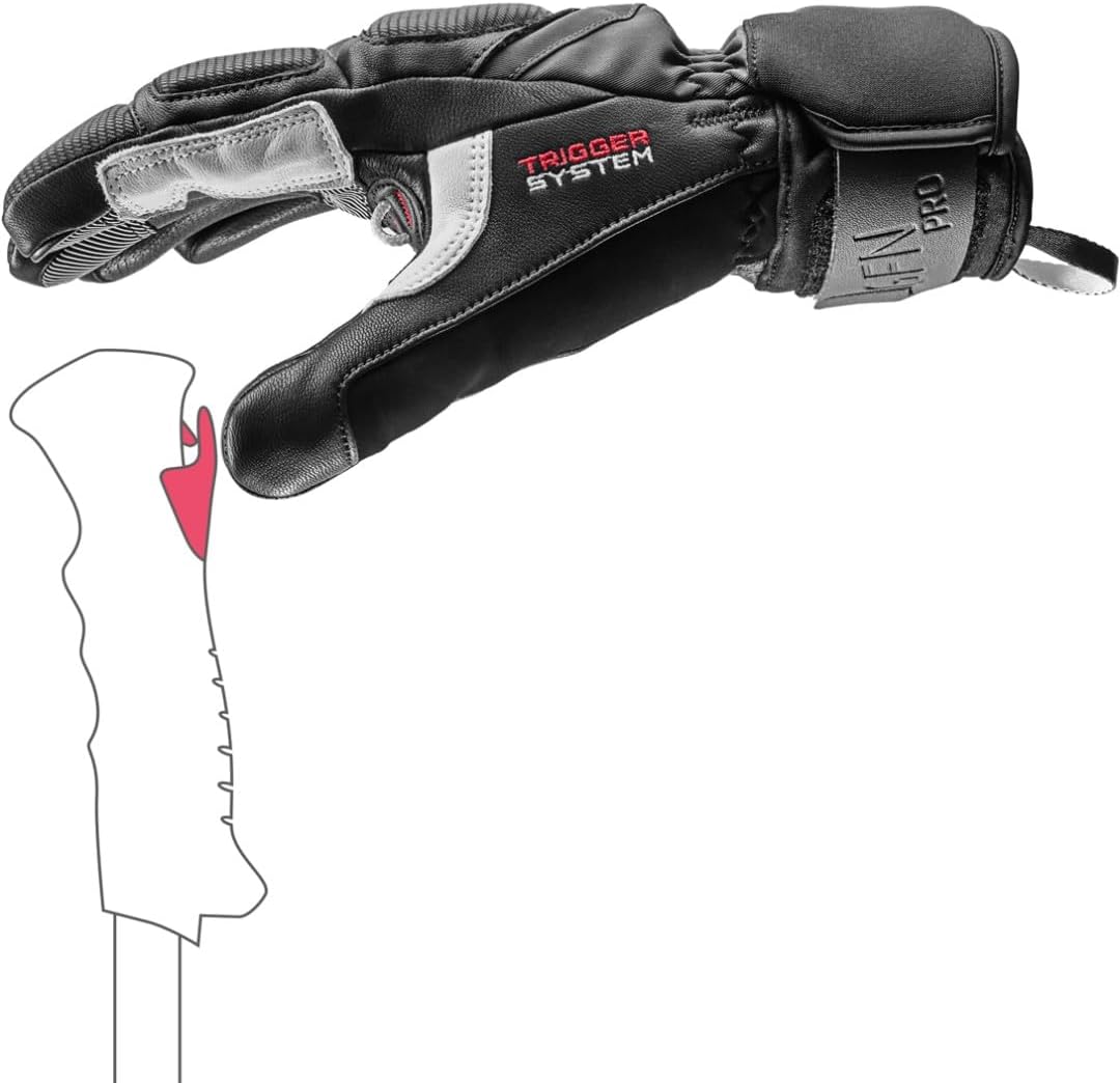 LEKI Griffin Pro 3D Handschuhe Skihandschuhe Fingerhandschuhe 9 schwarz-weiss, 9 schwarz-weiss