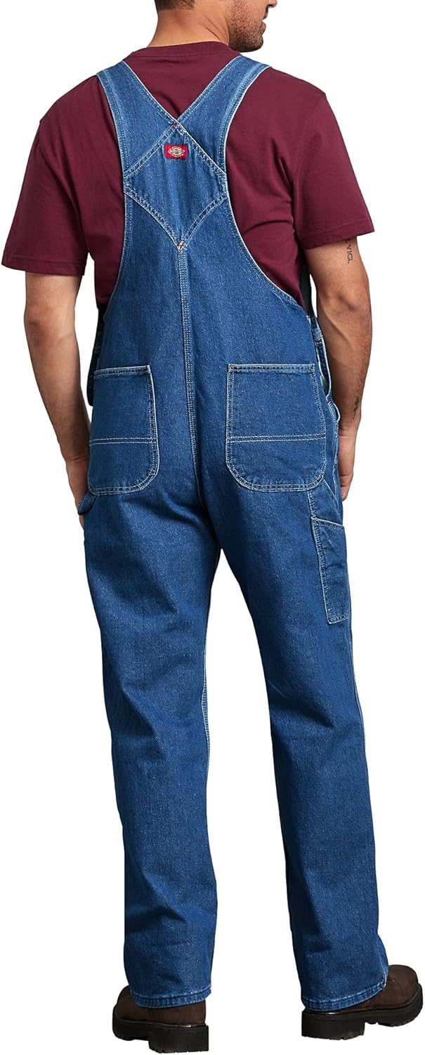Dickies Herren Latzhose Duck Bib Overall 38W / 32L Blau (Rnsd Ind/Blu Rnb), 38W / 32L Blau (Rnsd Ind