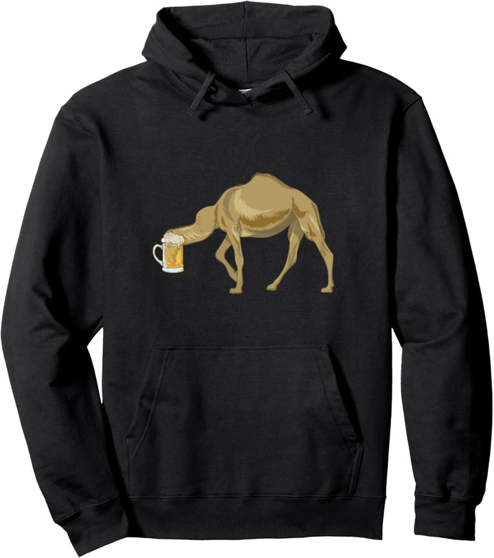 Kamel trinkt Bier Saufshirt Ägypten Urlaub Dromedar Geschenk Pullover Hoodie
