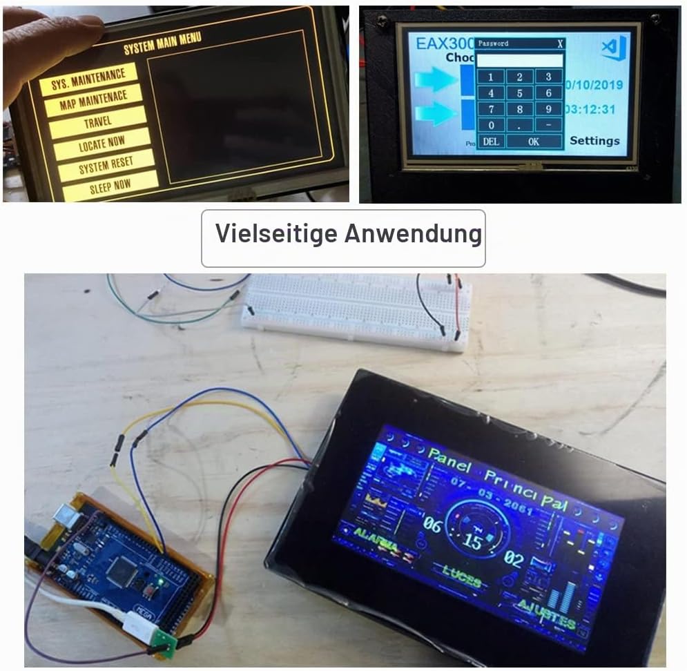 DIYmalls Nextion Enhanced 3,5 Zoll HMI Display Resistiver Touchscreen 5V TFT LCD 480 x 320 für Ardui