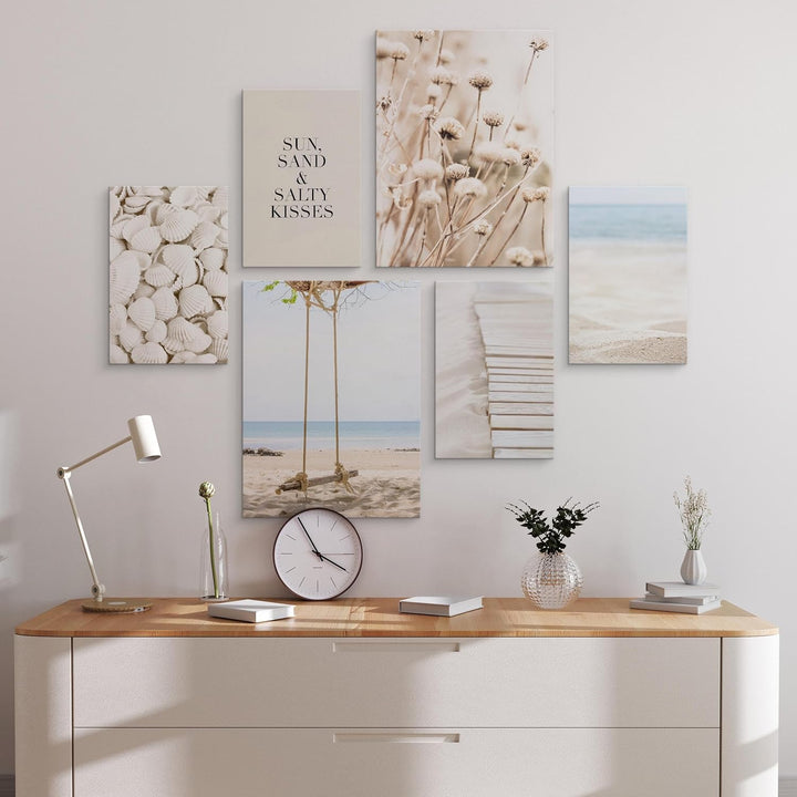 Muralo - Wandbilder Set - Leinwand Bilder Set Aufhängefertig - Bilder für Wohnzimmer Schlafzimmer -