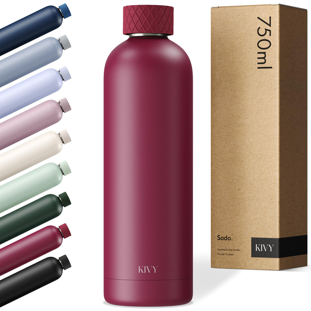 KIVY Edelstahl Trinkflasche 750ml - Auslaufsichere Thermosflasche 750ml - Trinkflasche Edelstahl Koh