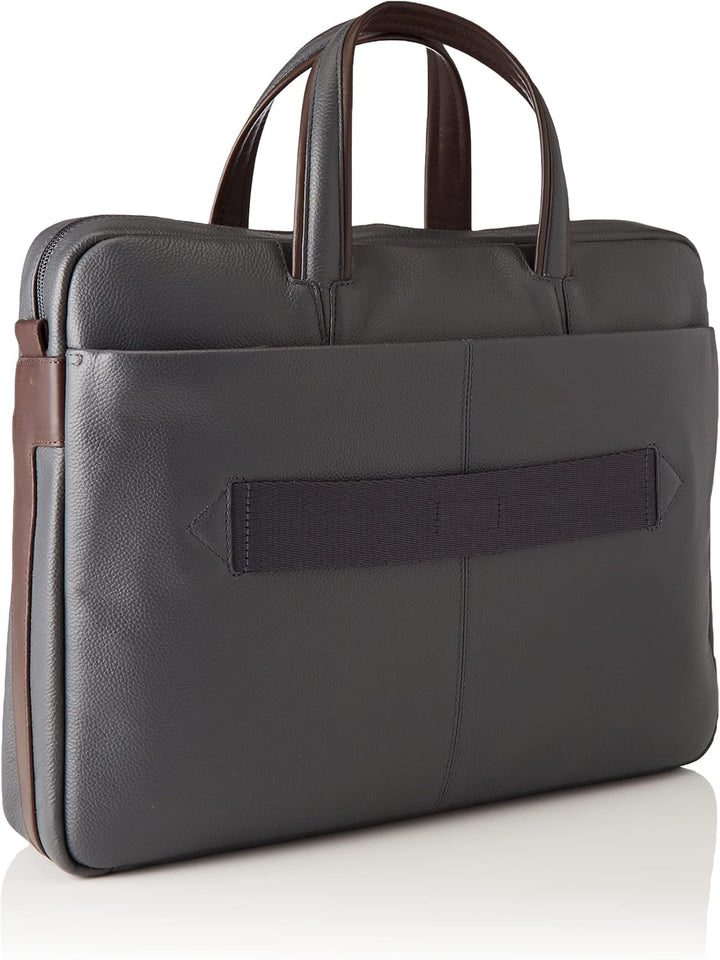 Piquadro Unisex Pc 14" CARTELLA DUE MANICI Einheitsgrösse Blu/Marrone, Einheitsgrösse Blu/Marrone