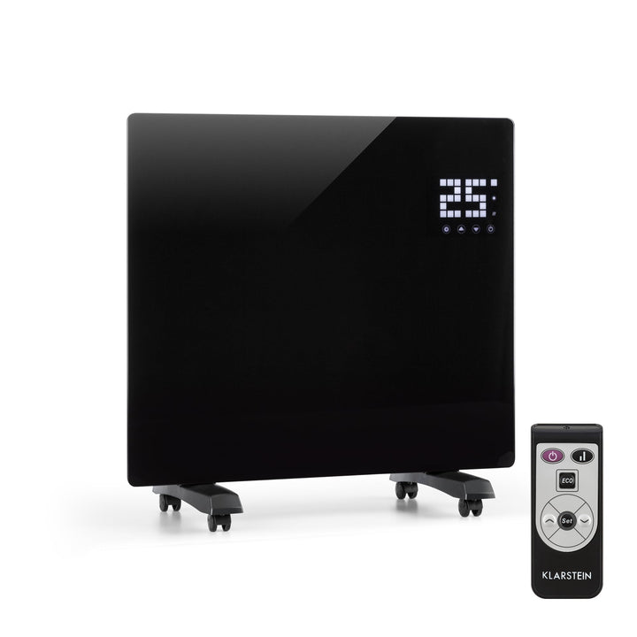 Klarstein Elektroheizung, Konvektor-Heizung mit Bodenrollen, Mobile Elektroheizung Energiesparend, S