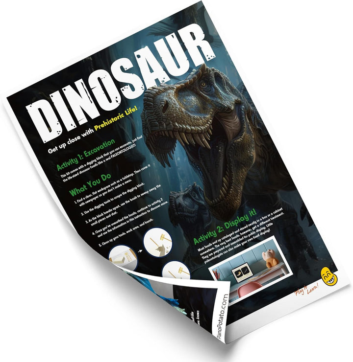 Dinosaurier Ausgrabungsset für Kinder - Grabe T.Rex Kralle & Ankylosaurus Stachel aus, Erstelle Dein