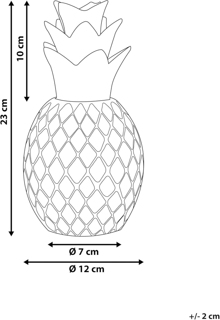 Dekorative Ananas-Skulptur aus Keramik weiss Tyana