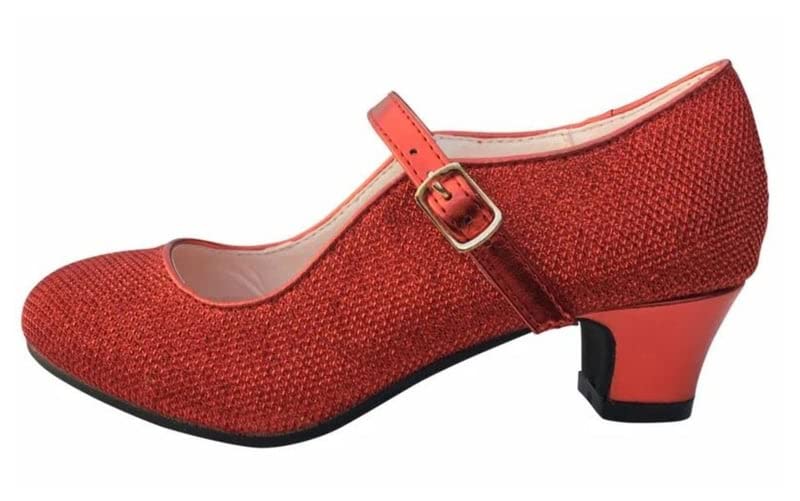 La Seno Rita Princess Glitter ELSA Frozen Spanish Flamenco Shoes Rot 25 EU, Rot 25 EU