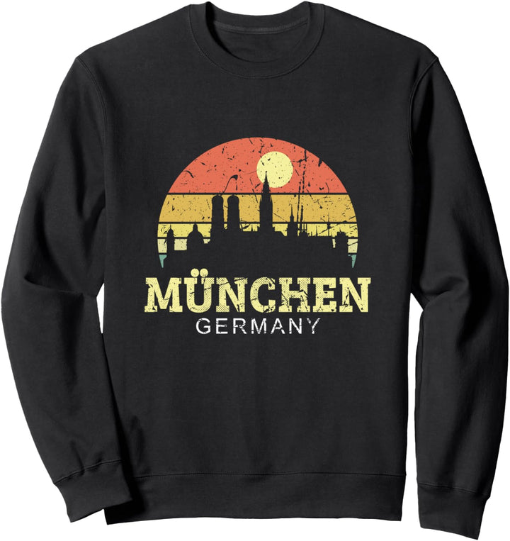 Retro Vintage Skyline München Shirt München City Geschenk Sweatshirt