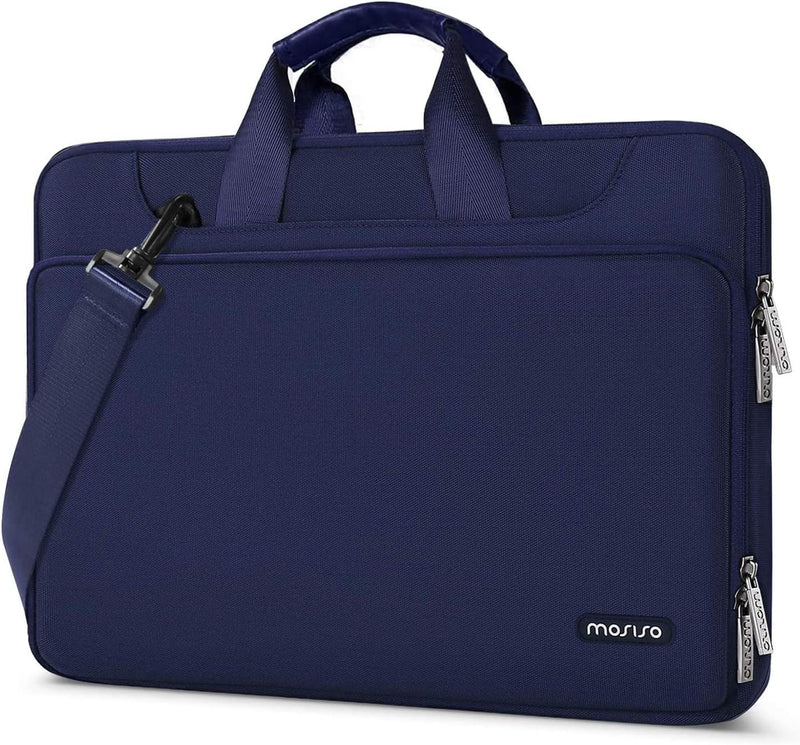 MOSISO 360 Schutz Laptop Schultertasche Kompatibel mit MacBook Air/Pro,13-13,3 Zoll Notebook,Pro 14