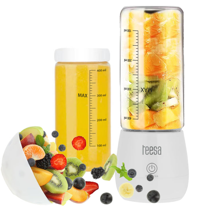 Teesa Akku-Mixer TSA3543, Glasbecher, 450 ml, Leistung 100 W, 6 Edelstahlklingen