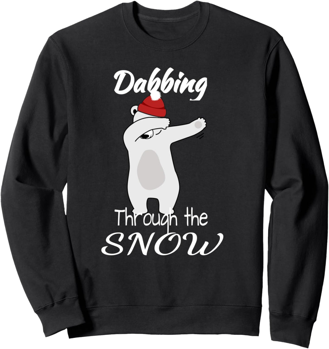 Bär tupft durch den Schnee Sweatshirt