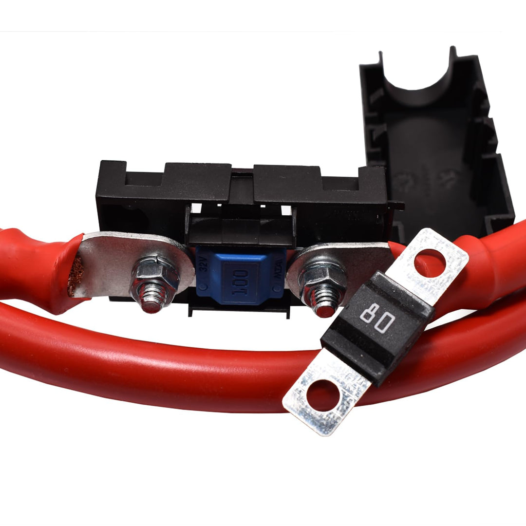 EBROM Batteriekabel SET 16 mm² je 120cm + M8 Schuh/Hülse + 80A Sicherung | von 60cm bis 10m, MASSEKA