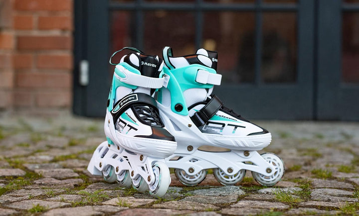 RAVEN Profession Inlineskates 35-39 (23cm-25,5cm) White/Mint ohne Kufen, 35-39 (23cm-25,5cm) White/M