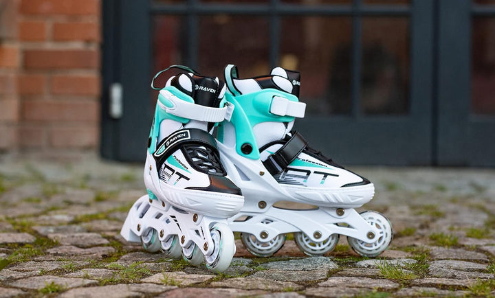 Inline Skates Inliner Raven Profession White/Mint 31-35(20,5cm-23cm), White/Mint 31-35(20,5cm-23cm)