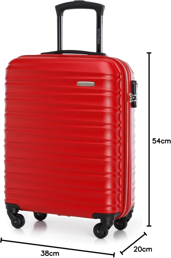 WITTCHEN Reisekoffer Handgepäck Kabinengepäck Rollkoffer Hartschale aus ABS mit 4 Spinner-Rollen Zah