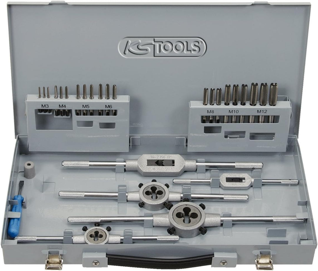 KS Tools 331.0744 HSS Co Gewindeschneidwerkzeug-Satz, 44-tlg.