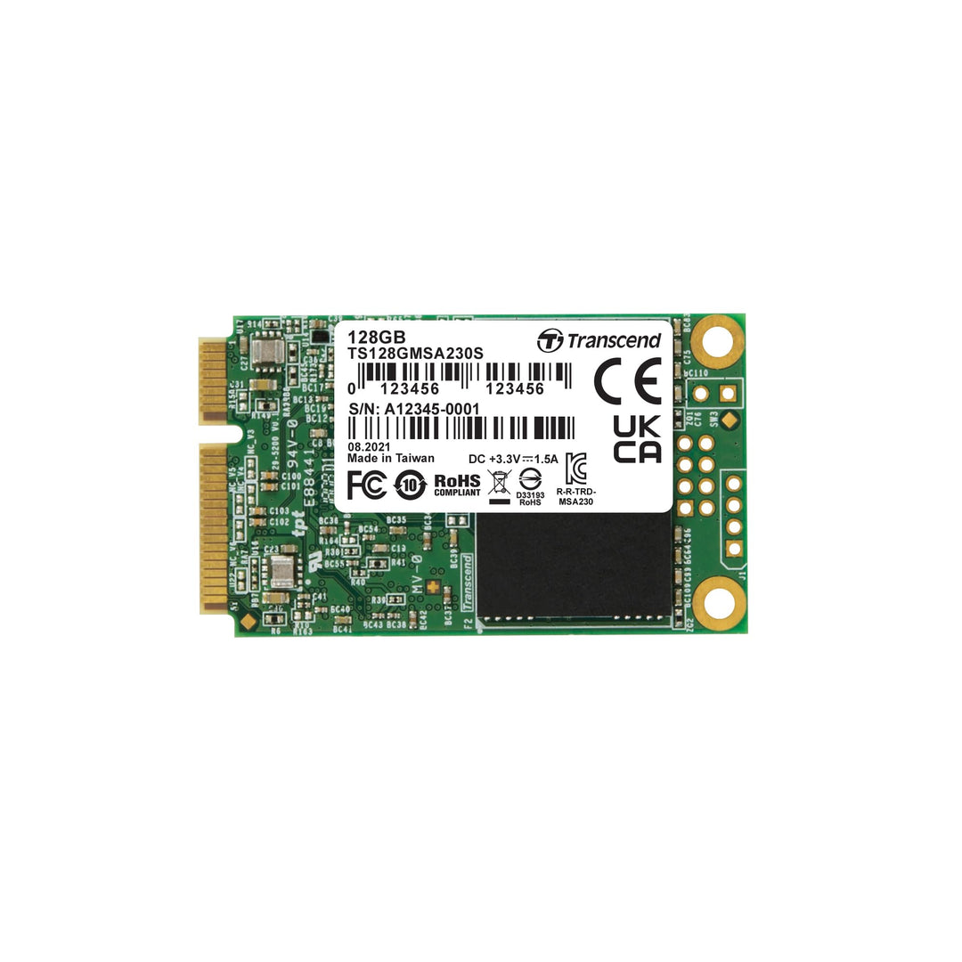 Transcend Highspeed 128GB interne mSATA SSD SATA III (6Gb/s), zum Aufrüsten von Ultrabooks, Tablets