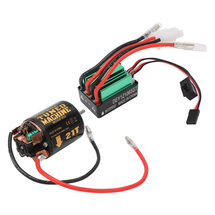 Brushed Motor ESC Combo, Brushed Motor ESC Combo mit 540 21T Brushed Motor 65A Wasserdicht Green Bru
