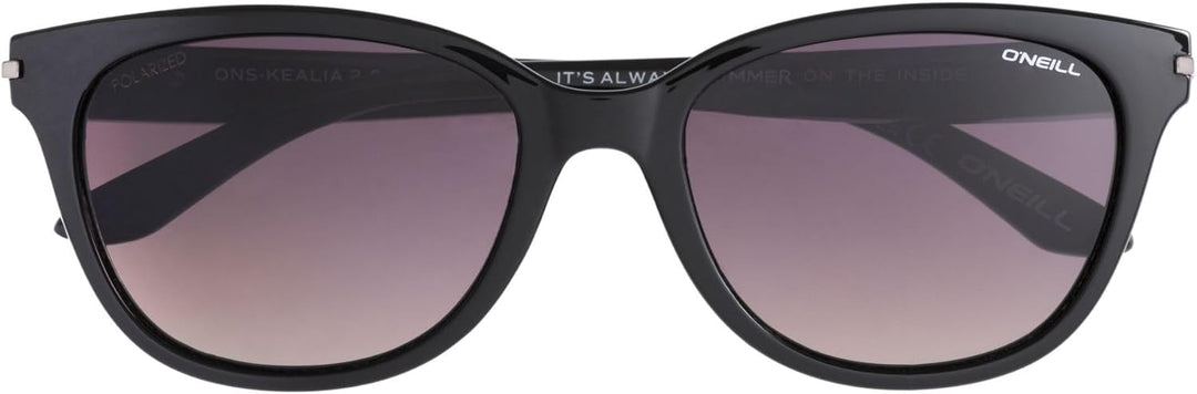 O'Neill Women's Polarized Sunglasses - Gloss black / Purple / Smoke grad Lens - ONKEALIA2.0-104P siz