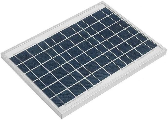 TEMPO DI SALDI Monokristallines Solarpanel, Photovoltaik, 10 W, 18 V, mit Klemmzangen